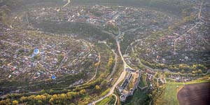 [en]Kamyanets-Podilskiy, view of Old Town and Old Fortress[ru]�������-����������, ��� �� ������ ����� � ������ ��������